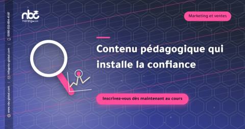 Contenu pédagogique qui installe la confiance