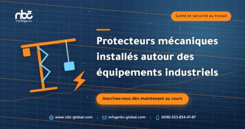 Protecteurs mécaniques installés autour des équipements industriels
