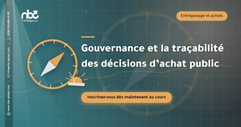 Gouvernance et la traçabilité des décisions d’achat public